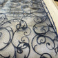 Navy Blue Embroidered Organza Runner