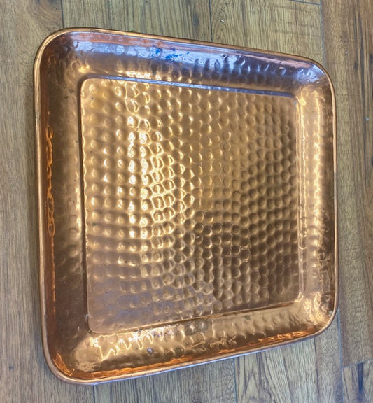 Rose gold rectangle cake platter