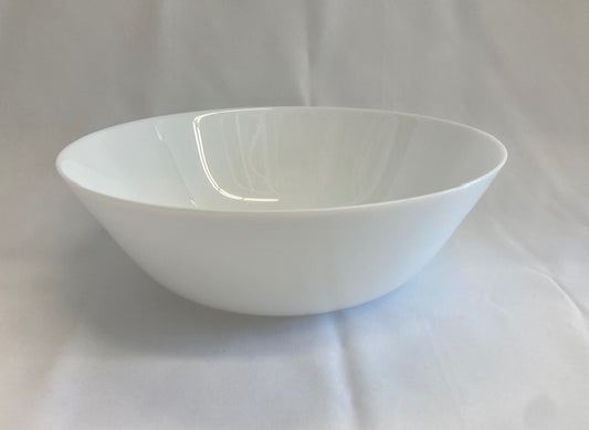 10" Round bright  white serving bowls