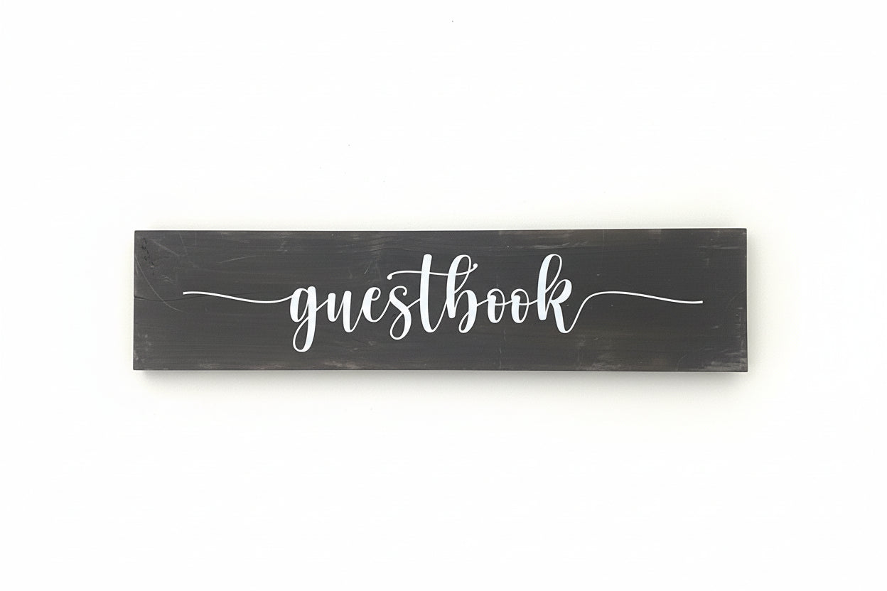 Guestbook Sign - Dark Rustic