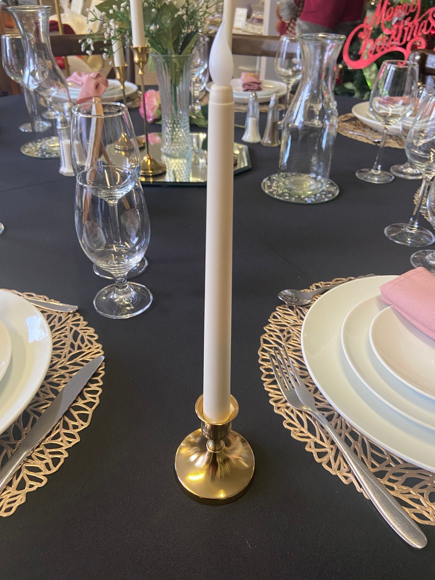 Extra Small Brass Taper Candle Holder