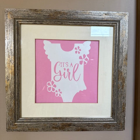 Its A Girl Framed Sign