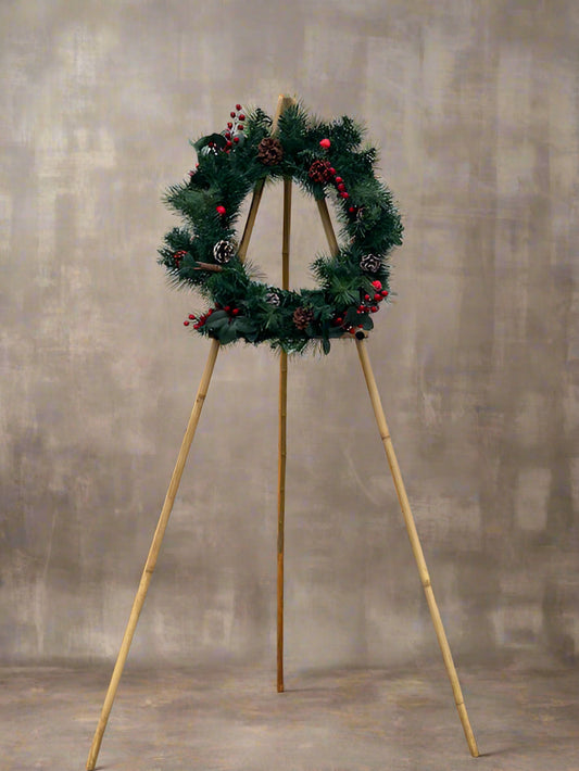 Rustic Wooden Wreath Easel
