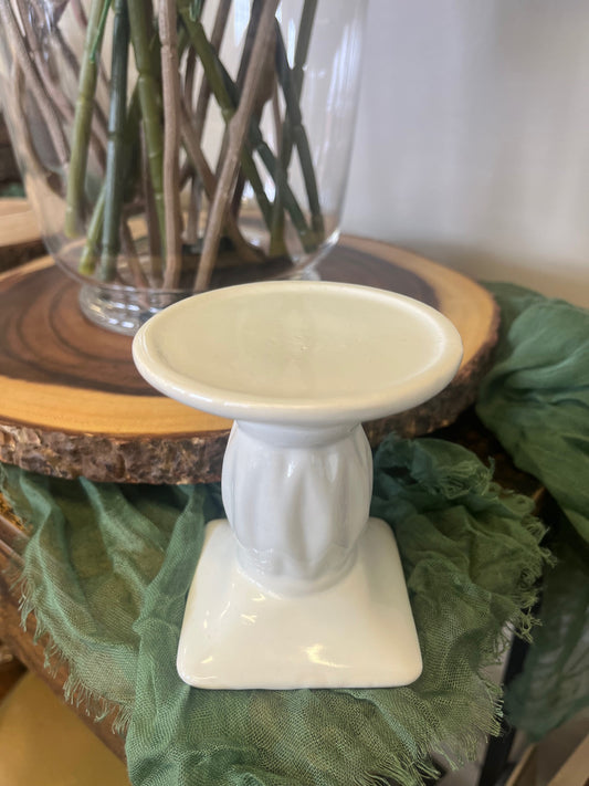 White Candle Stand - Square