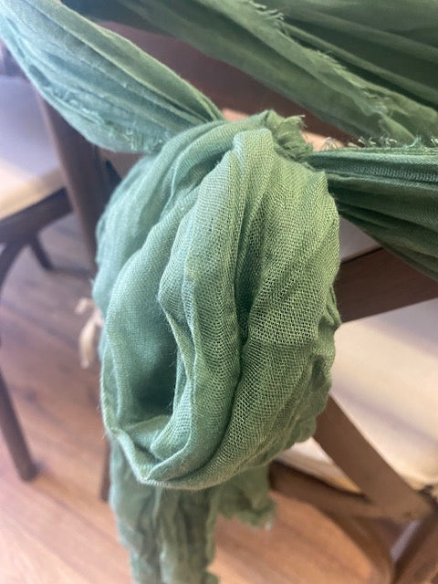 Hunter Green Cheesecloth Sash