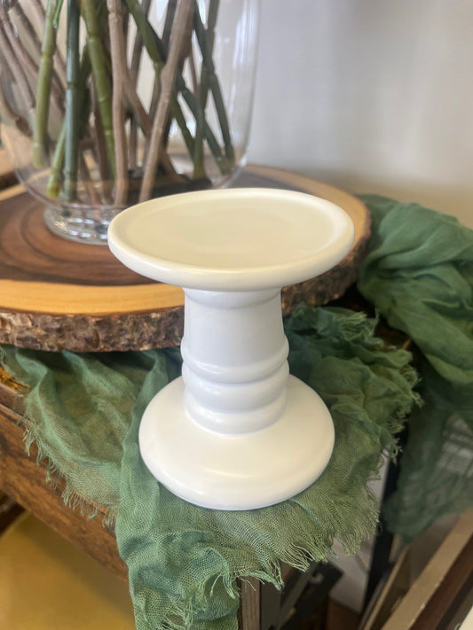 White Candle Stand - Circle
