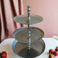3 Tier Dimpled Metal Dessert Stand