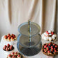 3 Tier Dimpled Metal Dessert Stand