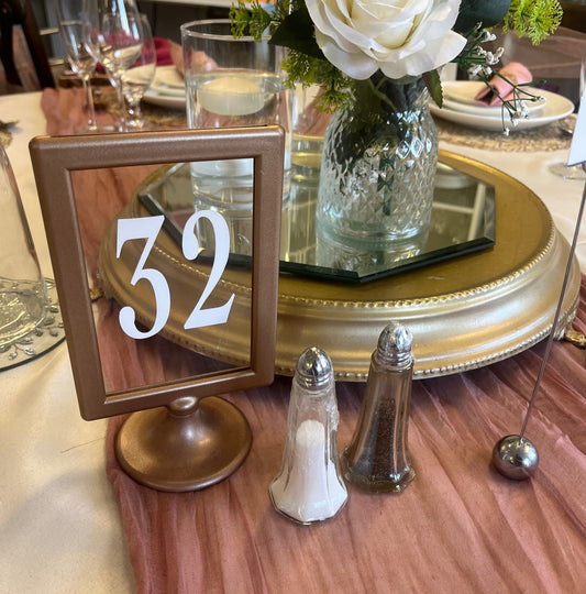 Bronze Table Number Holder 8"