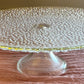 11" Glass Pebble Cake Stand