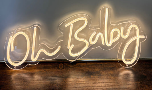 Oh Baby LED Sign - Batteries included