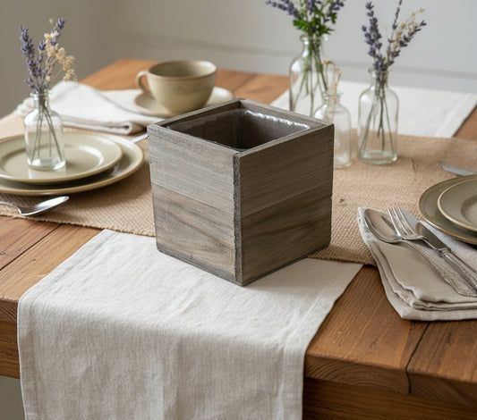 Rustic Wood Planter Box