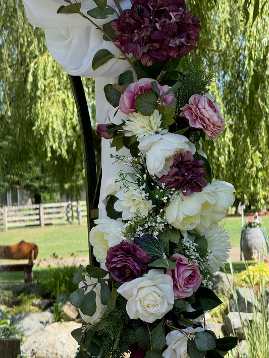 Purple/White Arch Flower Arrangement