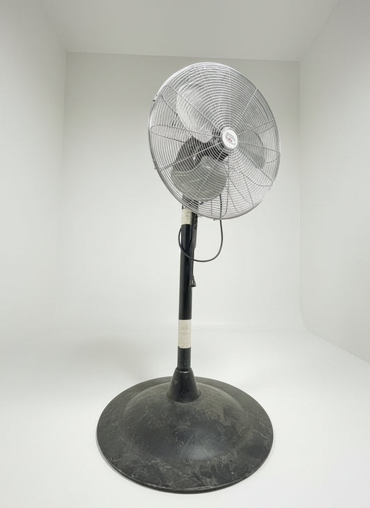Large Silver Standing Fan