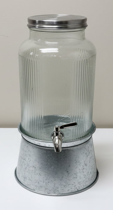 Textured 5.6L Glass Beverage Dispenser