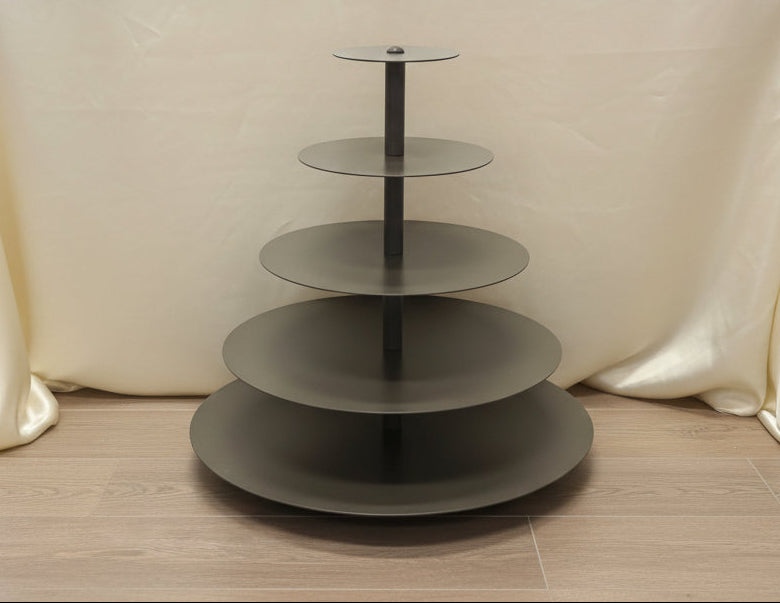 4 & 5 Tier Brown Matte Metal Dessert Stand