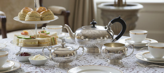 Silver Swirl Tea Set of 4