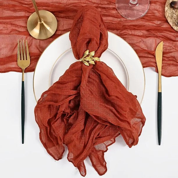 Burnt Orange Cheesecloth Napkins