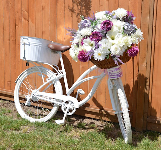 Bike with Flowers and Ice Bucket