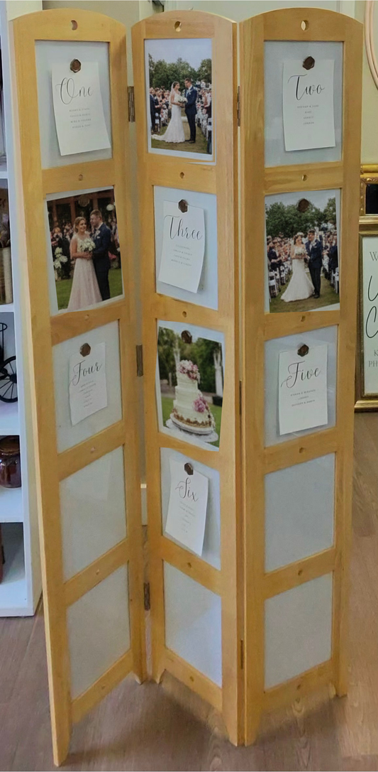 Wooden Folding Seating Chart Display
