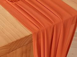 Bright Orange Georgette Runner