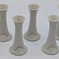 White Ceramic Bud Vases / Card Holder
