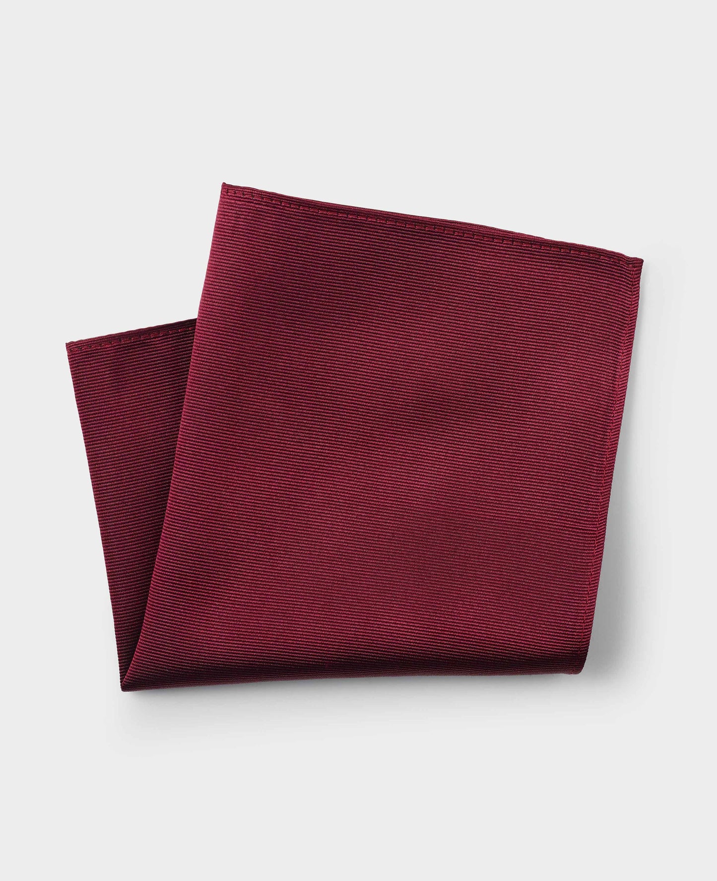 Burgundy Twill Pocket Square