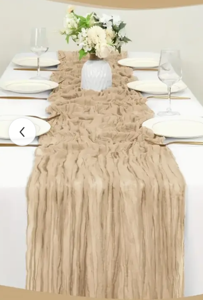Light Camel Cheesecloth Runner