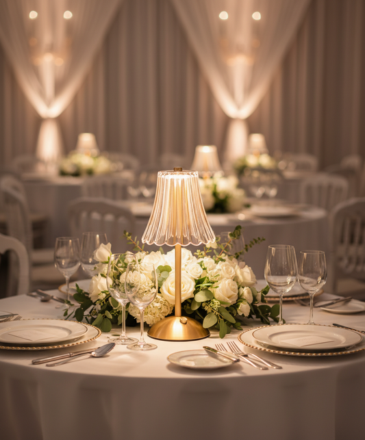 Vintage Crystal Touch Lamp – Gold