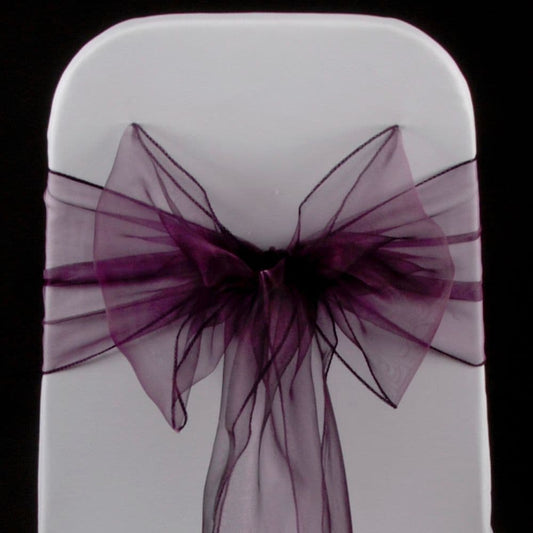 Dark Purple Organza Sash