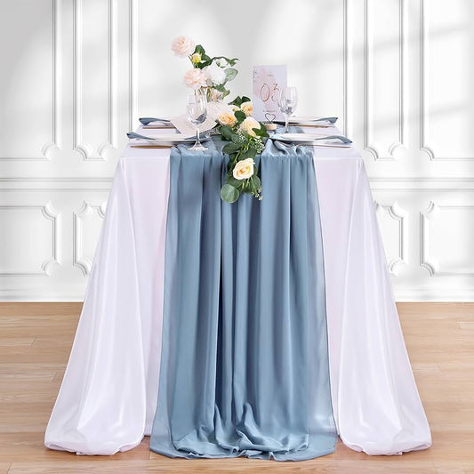 Dusty Blue Sheer Runner