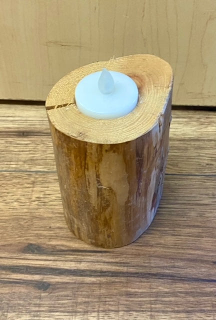 Wooden t-light holder