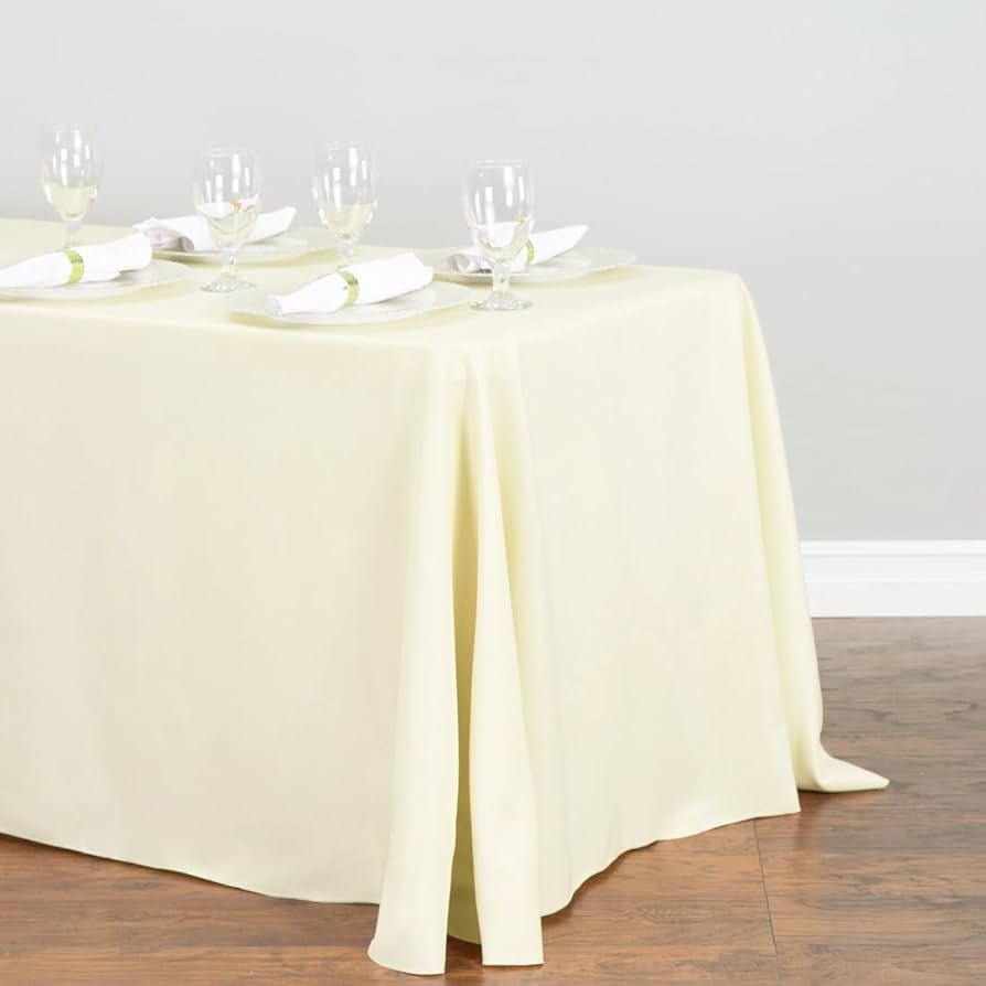 Tablecloth Ivory Rectangular 90" x 156"