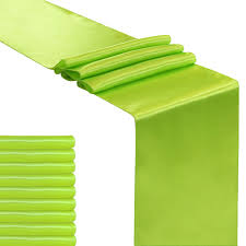 Lime Green Satin Runner
