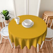 Tablecloth Mustard Round 120"