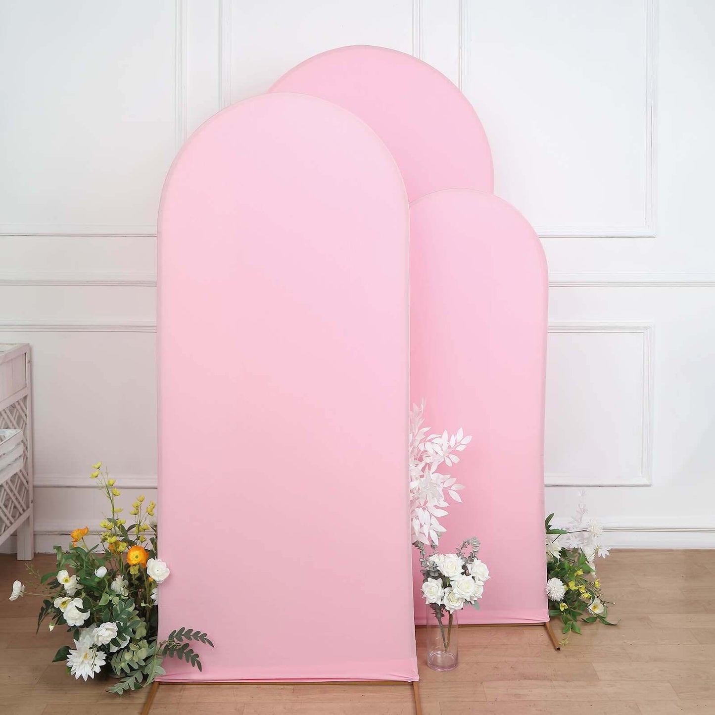 6' Pink Spandex Arch Backdrop Cover