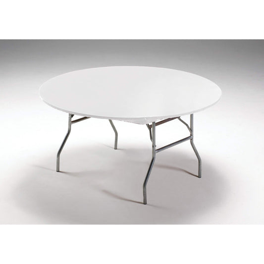 Plastic tablecloth cover 4' round table white