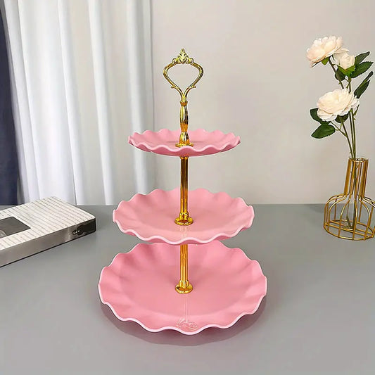 Pink 3 Tier Dessert Stand
