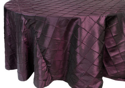 Tablecloth Eggplant Purple Pintuck Round 120" (Copy)