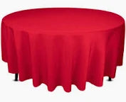 Tablecloth Deep Red Round 132"