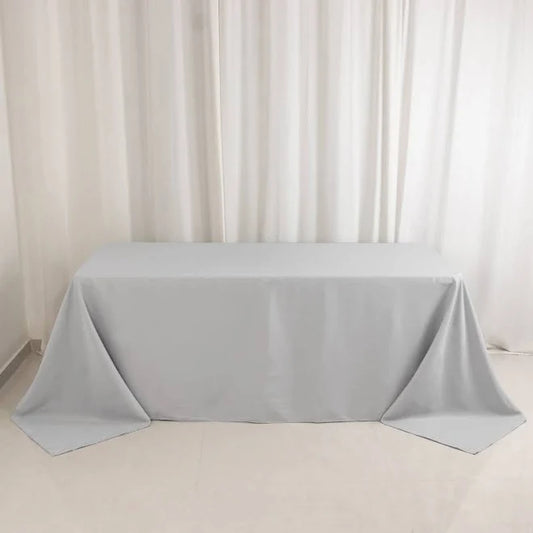 Tablecloth Light Silver Rectangular 90" x 132"