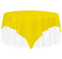 Yellow Polyester Overlay 70" x 70"