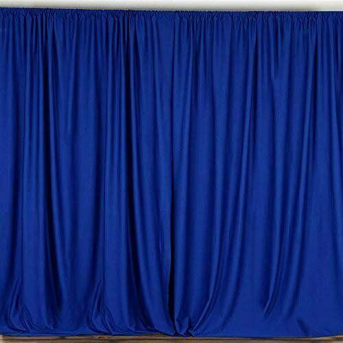 Backdrop Royal Blue Satin Curtain 12'