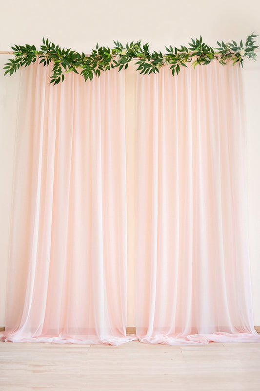 Backdrop Pale Pink Sheer Curtain 21'