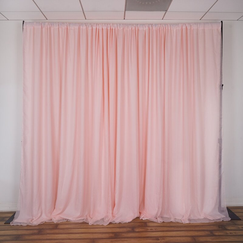 Backdrop Pink Sheer Curtain 10'
