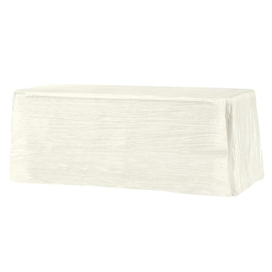 Tablecloth Ivory Crinkle Taffeta Rectangular 90"x132"