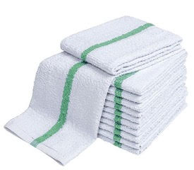 Bar Towel Green Stripe