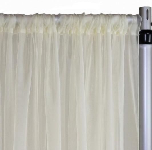 Backdrop Ivory Sheer Curtain 12'
