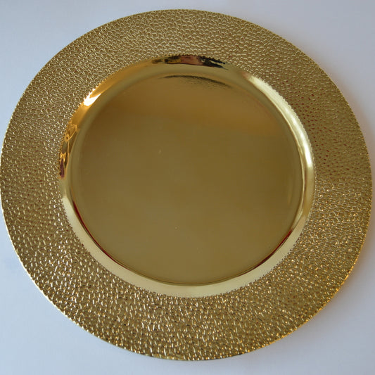 Gold Pebbles Charger Plate