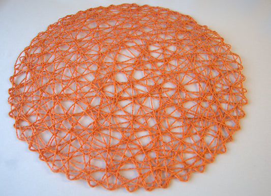 Orange Weaved Round 15" Placemat